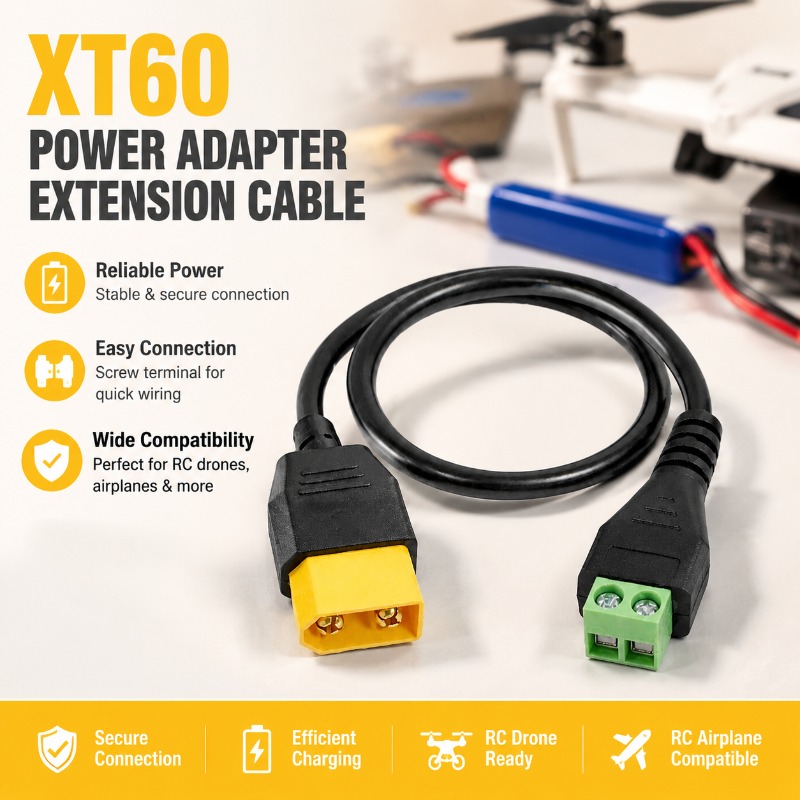 Drone Battery Connector - Złącze XT60 Męskie Żeńskie do 2-pinowego