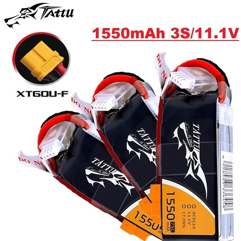 Drone Battery 3S - TATTU 3S 11.1V 1550mAh 75C bateria