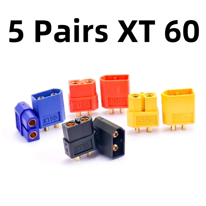 5 Par Złączy XT60 Żółto-Niebie – Drone Battery Connector recenzja i cena