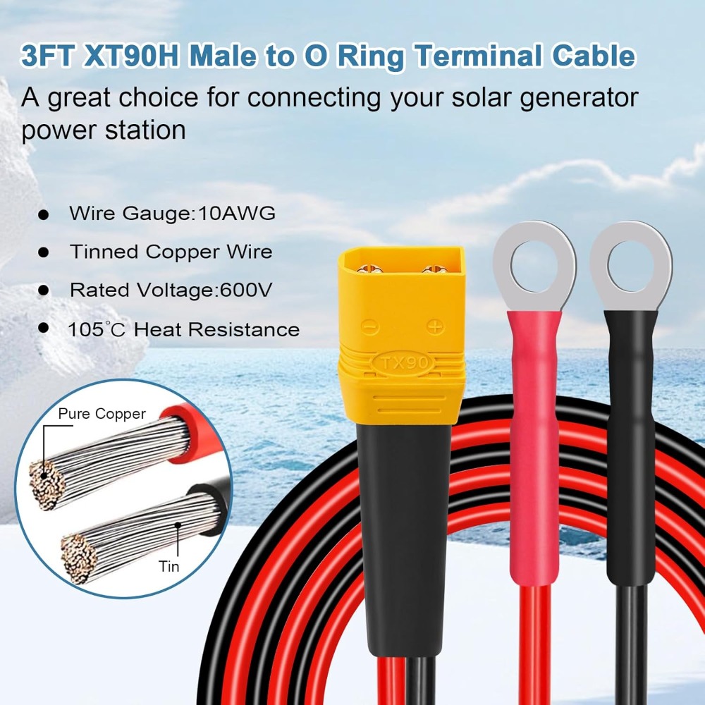 Kabel XT90 do złącza O-ring, 1 – Drone Battery Connector recenzja i cena