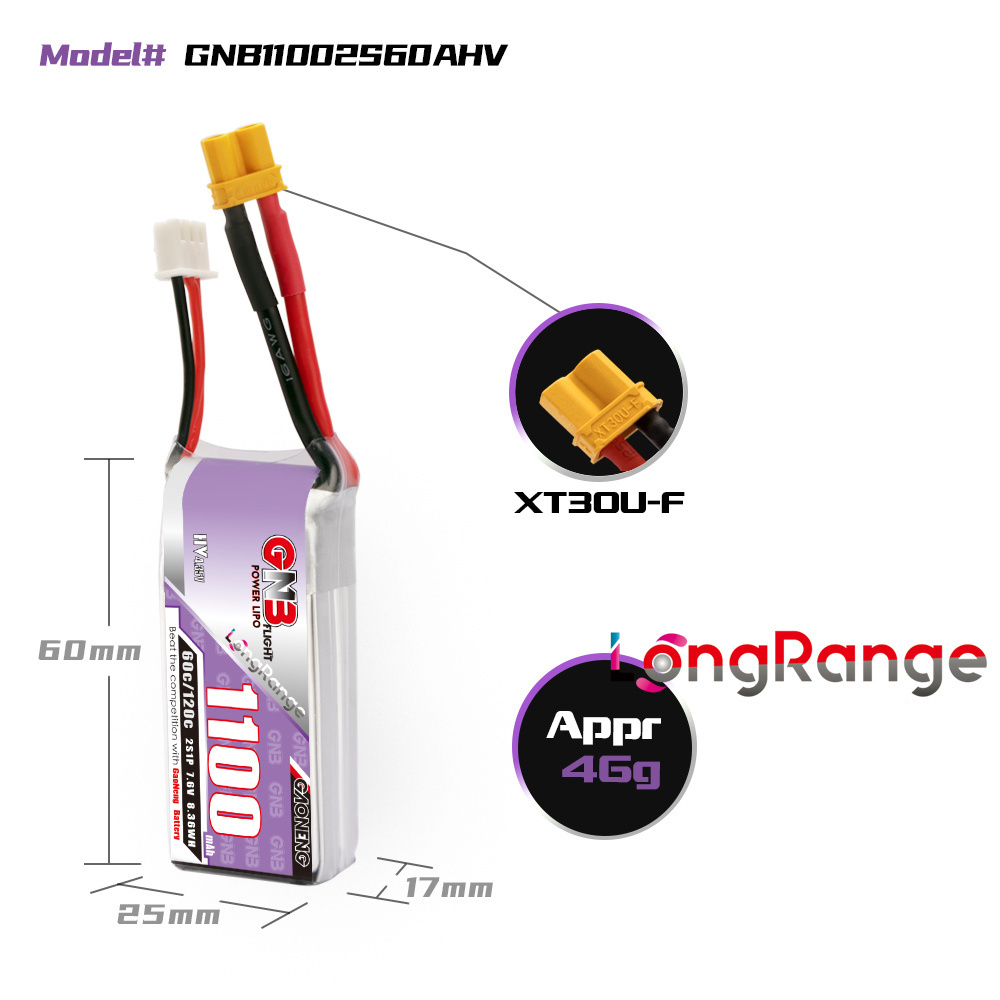 GNB 1100mAh 2S 3S 4S 6S 60C/12 – Drone Battery 3S recenzja i cena